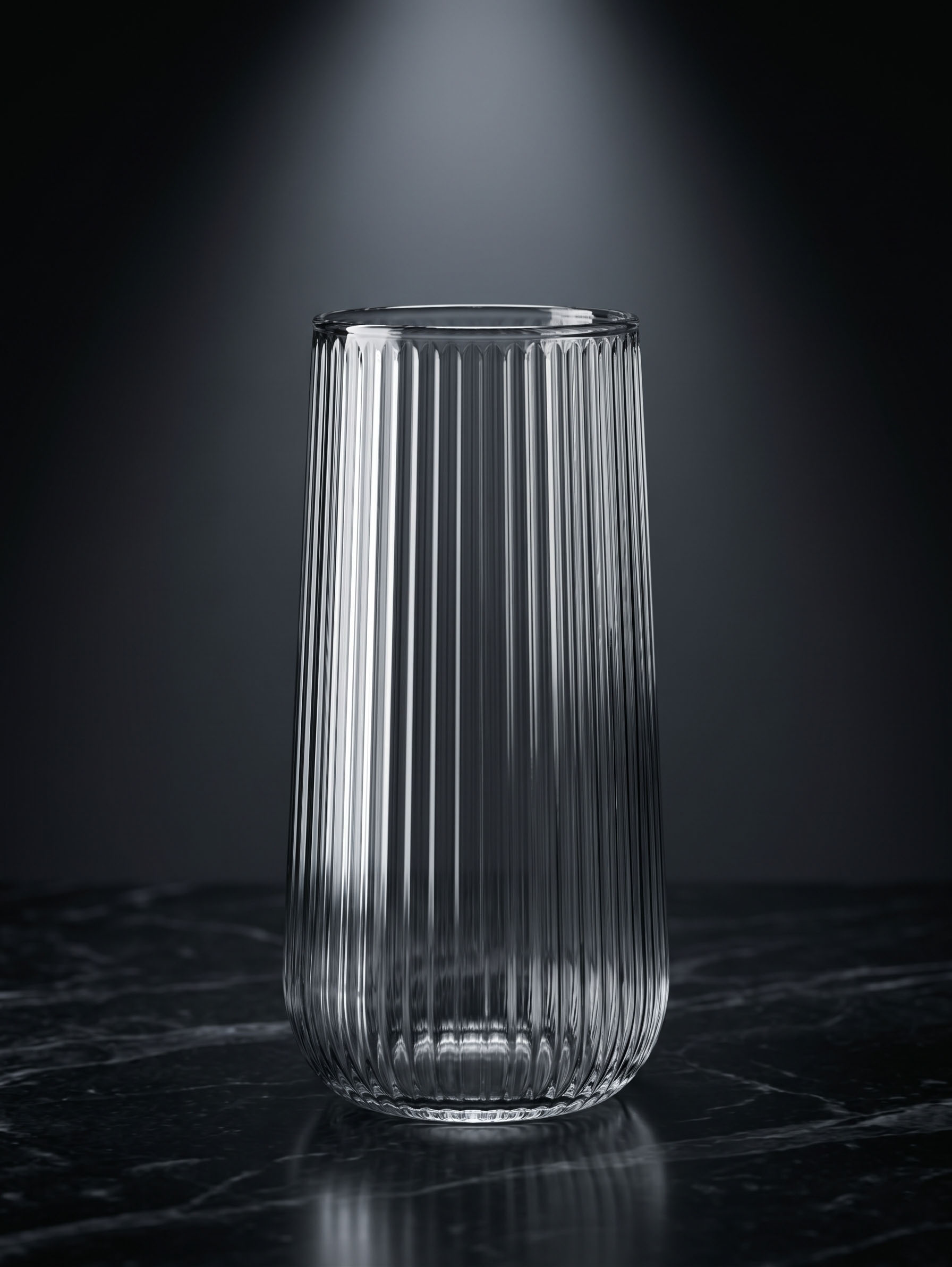 Barrel Ribbed Tumbler Glass