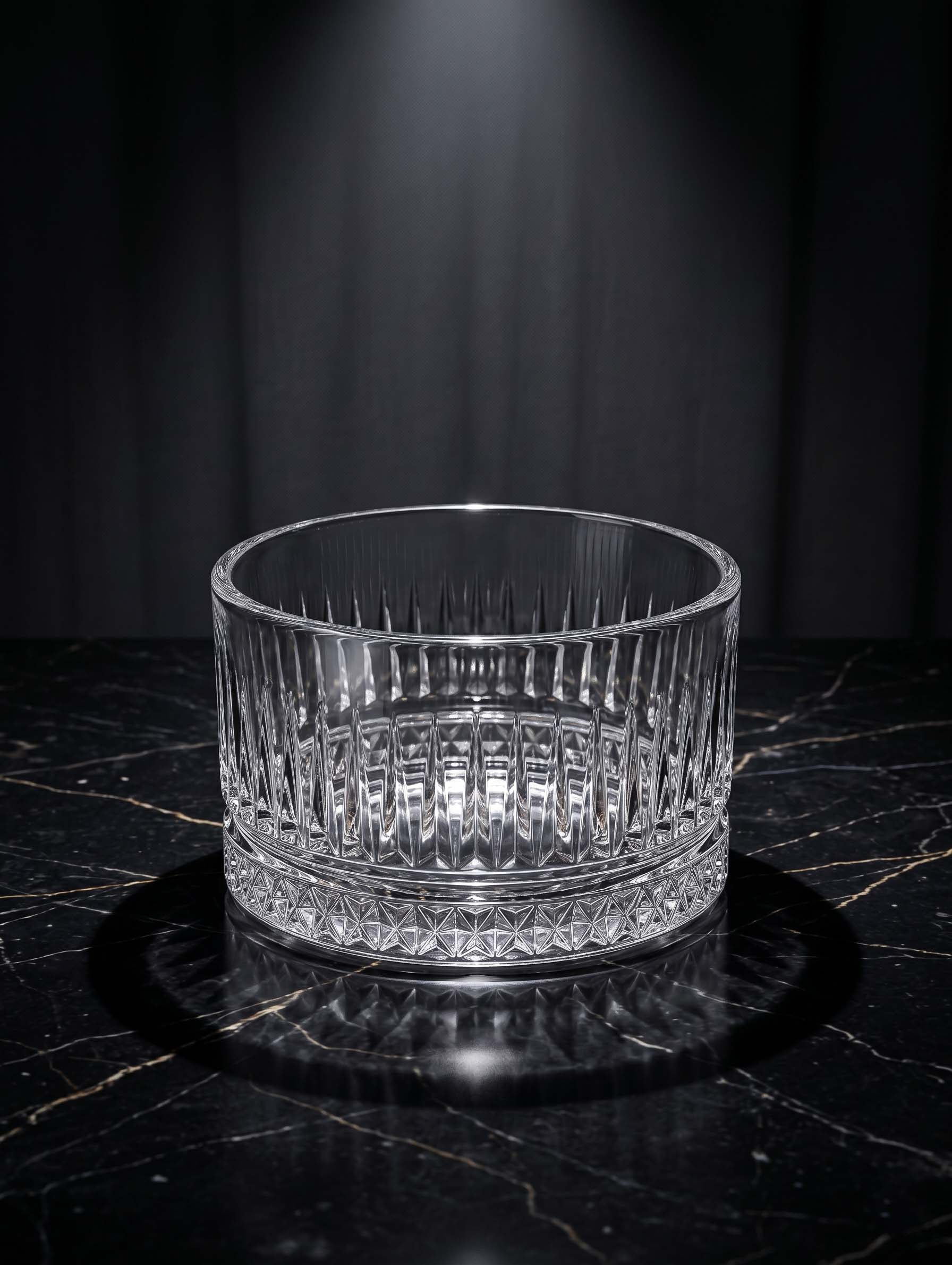 Crystal Cut Dessert Bowl (Stemless)