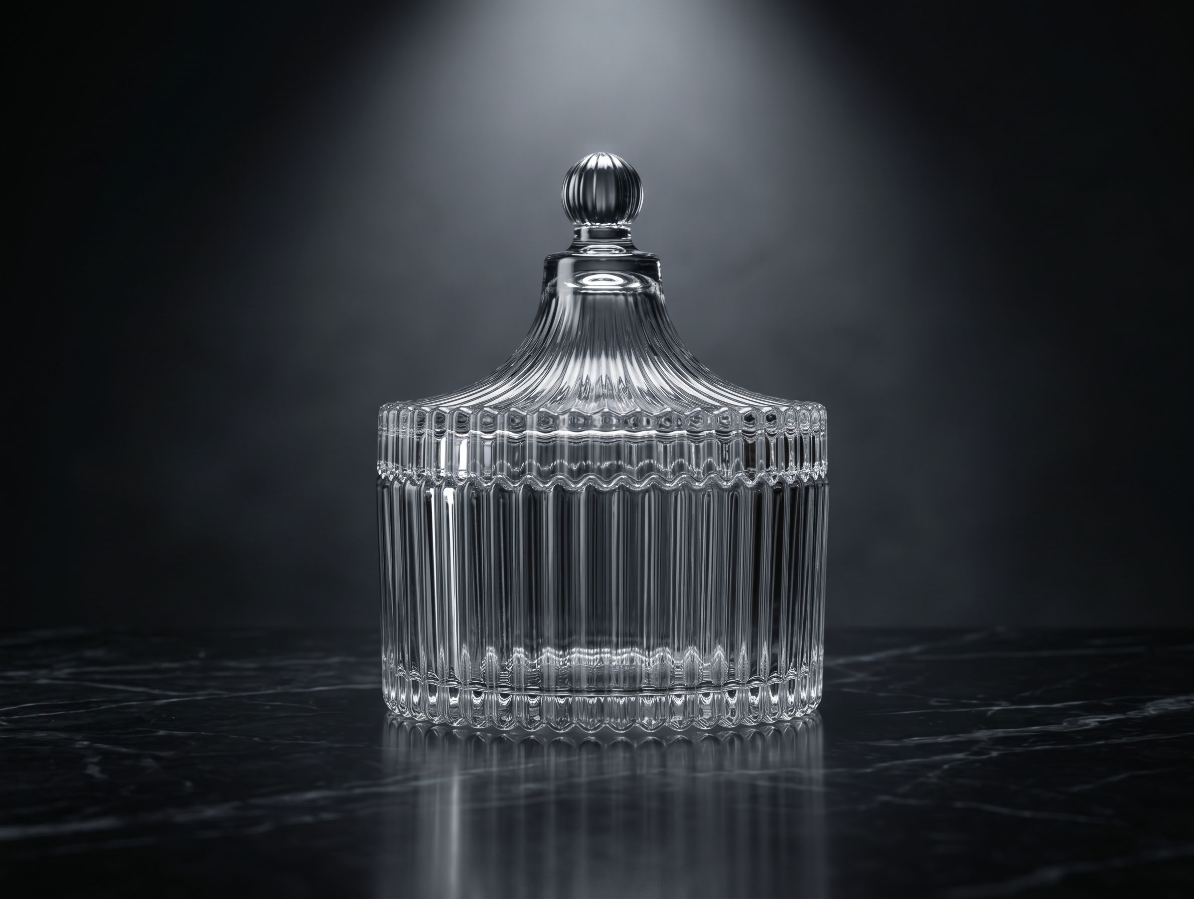 Nile Glass SUCRIER Bonbon Lidded Jar
